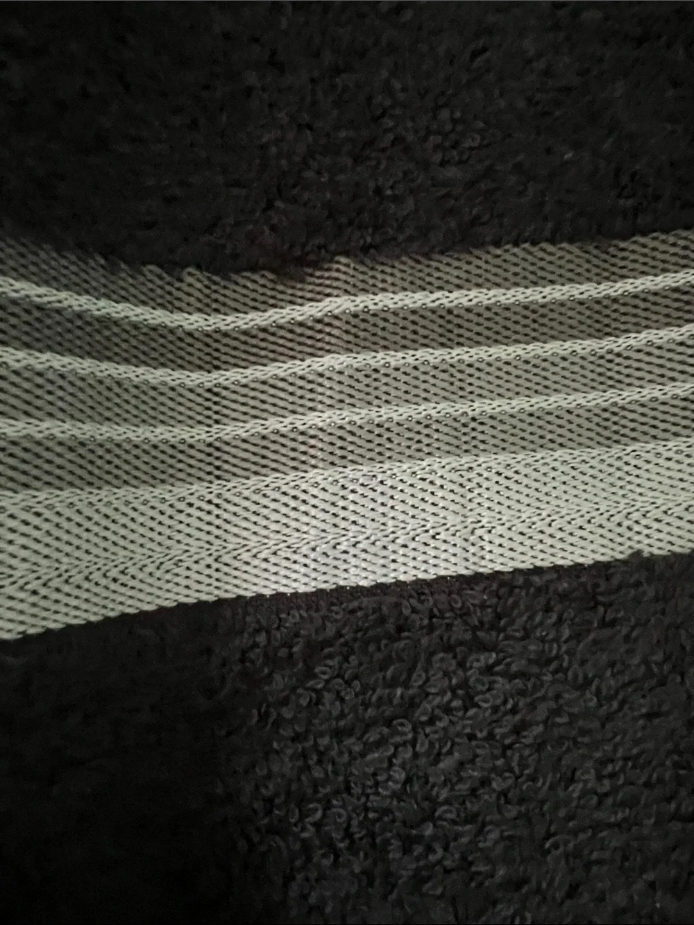 Rich Black Ombre Stripe Bath Towel - Plush Cotton